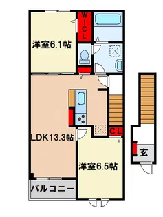 シャンベルジュ 依井I【2階】の間取り