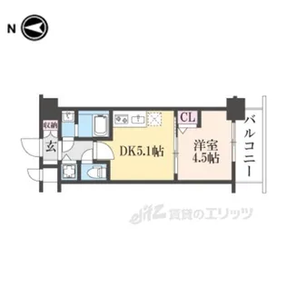 CRESTTAPP京都太秦天神川DEX2【5階】の間取り