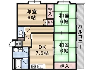 エクセレントさわらぎ【3階】の間取り