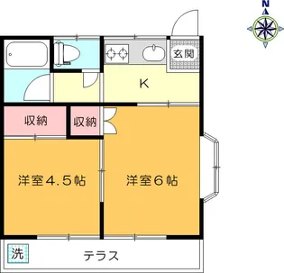 ハイツロータス【1階】の間取り