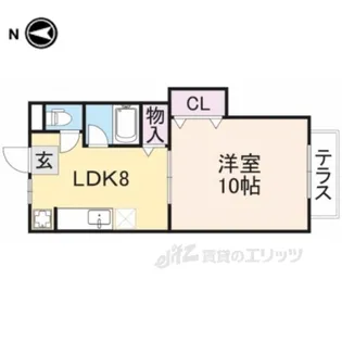 ワンズクレスト2【1階】の間取り