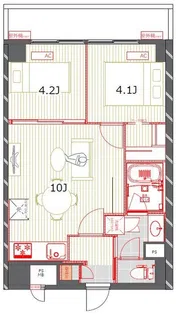 三敬中洲マンション【2階】の間取り