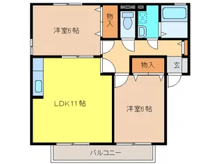 コトーソレイユ【2階】の間取り