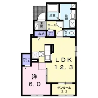 ラパン・エスポワールB・C【1階】の間取り