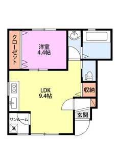 ヒルズ聖籠III【1階】の間取り