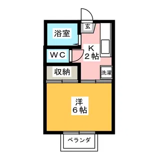 ハナエハイツB【2階】の間取り