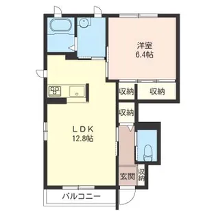 メルヴェーユII【1階】の間取り