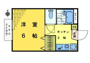 コートウェストヒル【1階】の間取り