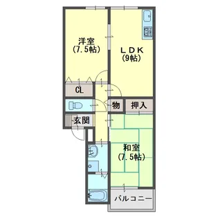アンルーヴ【1階】の間取り