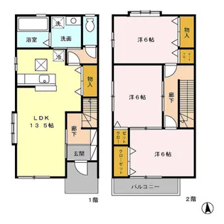 石川県金沢市畝田東4【一戸建】の間取り
