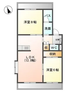 楼蘭篠の風【2階】の間取り