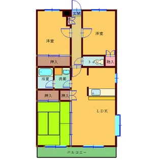 グリーンキャッスル【1階】の間取り