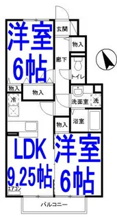 アズーリ【1階】の間取り
