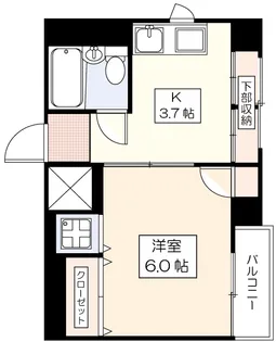1Kの間取り画像