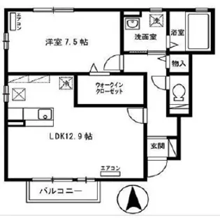 グレースフィールドA【1階】の間取り
