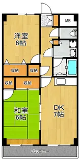 神奈川県川崎市中原区上新城1【マンション】の間取り
