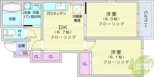 パークプレッソ雅2【1階】の間取り