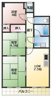 ラヴェニール忠岡【3階】の間取り