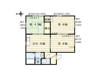STハイツA【1階】の間取り