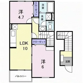 フォレスト金の原II【2階】の間取り