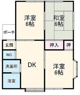 ガーデンヒルズ堀之内【1階】の間取り