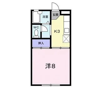 コーポきいちご【1階】の間取り