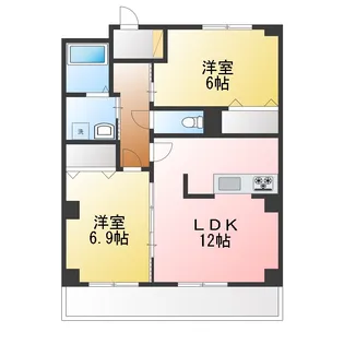 パルテール花菱I【2階】の間取り