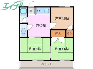 生桑台ハイツ【1階】の間取り