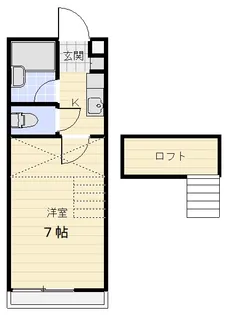 マリオ一身田 B【2階】の間取り