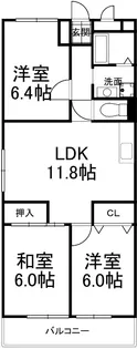 ロイヤル香里園【4階】の間取り