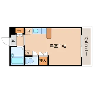 ロイヤルハイツ東八【2階】の間取り