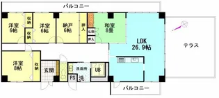 プラティーク川島【6階】の間取り