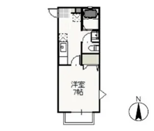 サンパティークB【2階】の間取り