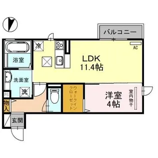 D-room真崎【1階】の間取り