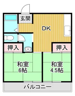 福岡県筑後市大字羽犬塚【アパート】の間取り