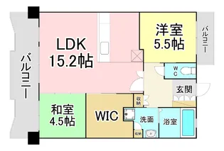 アースコート小倉金田【9階】の間取り