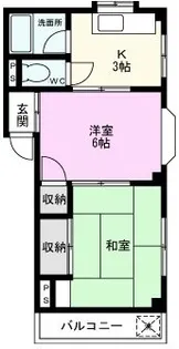 松川マンション【3階】の間取り