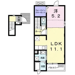 ヴィラソレイユ【2階】の間取り