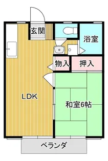 サンシティ小野田A棟【2階】の間取り