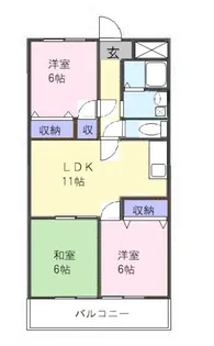 メゾンタキノ【4階】の間取り