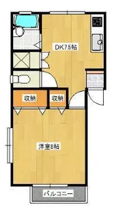 1DKの間取り画像