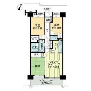 ファミールグラン上杉二丁目【4階】の間取り