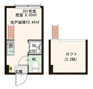 リヴィエール高田馬場【2階】の間取り