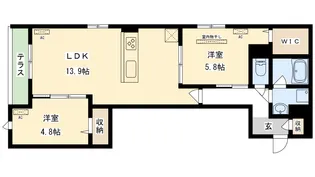 Clashist高殿【1階】の間取り