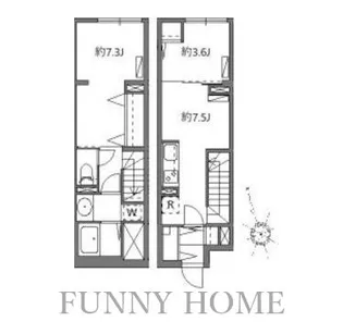 2DKの間取り画像