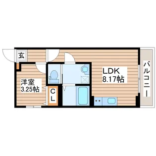 フォリアビレッジ長町南B【2階】の間取り