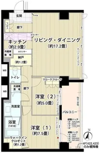 東京都世田谷区砧2【マンション】の間取り