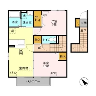 グランポルテ美園【2階】の間取り