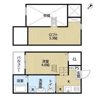 愛知県名古屋市南区道徳新町6【アパート】の間取り