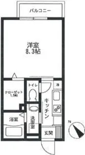 エクセル霞ヶ丘【1階】の間取り